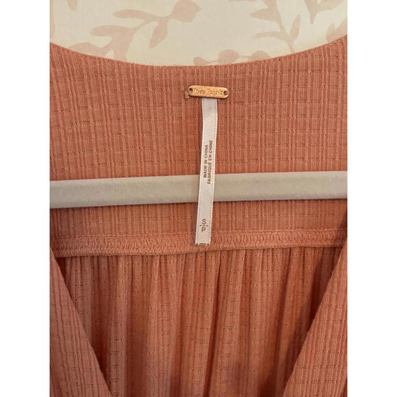 Free People Beach Bound Peach Boho Tank Top sz S - Picture 5 of 9